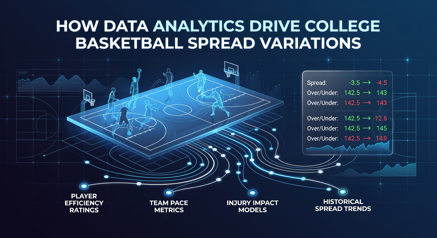 Analytics dashboard displaying real-time college basketball spread adjustments on a digital sportsbook platform