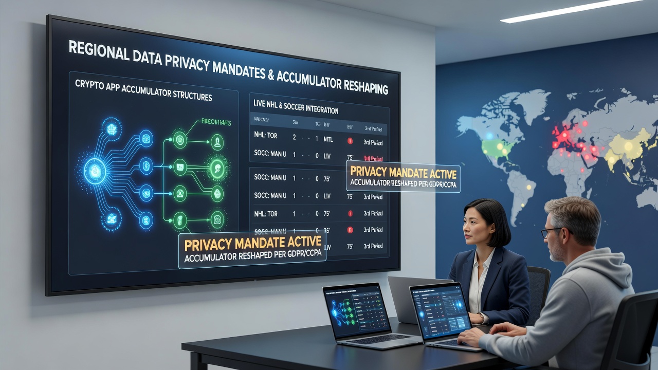 Crypto app accumulator adjustments driven by data privacy rules in NHL and soccer live betting