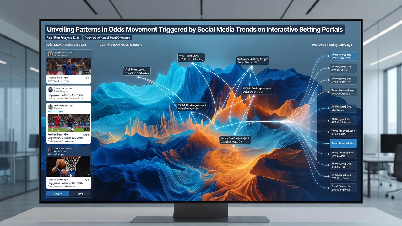 Interactive betting interface displaying real-time odds adjustments for Olympic events influenced by social trends
